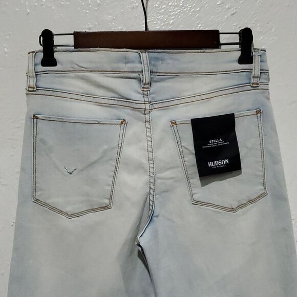 Hudson Stella Mid Rise Crop Straight Jeans in Light Wash Size 29 - Picture 9 of 15